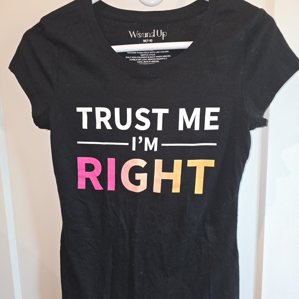 Wound Up Black Tee with Bold Graphic